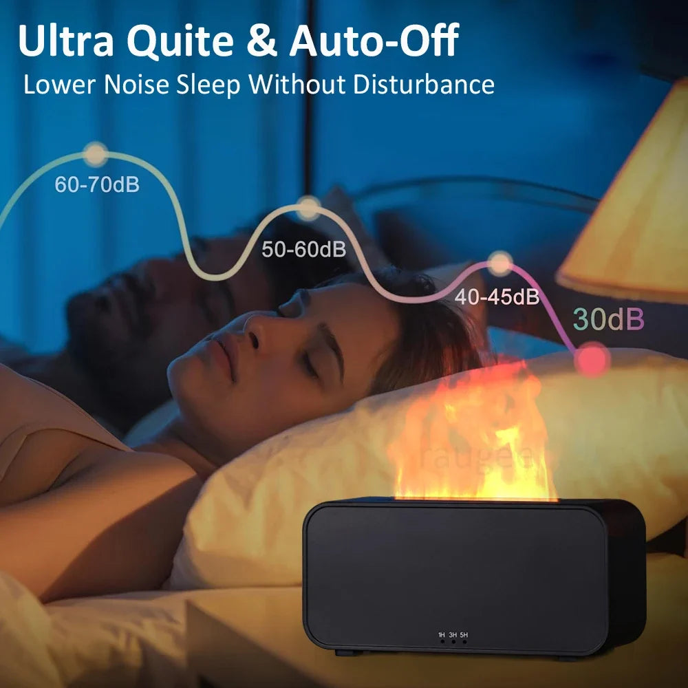 Flame Aroma Diffuser USB – 7-Color LED Essential Oil Diffuser