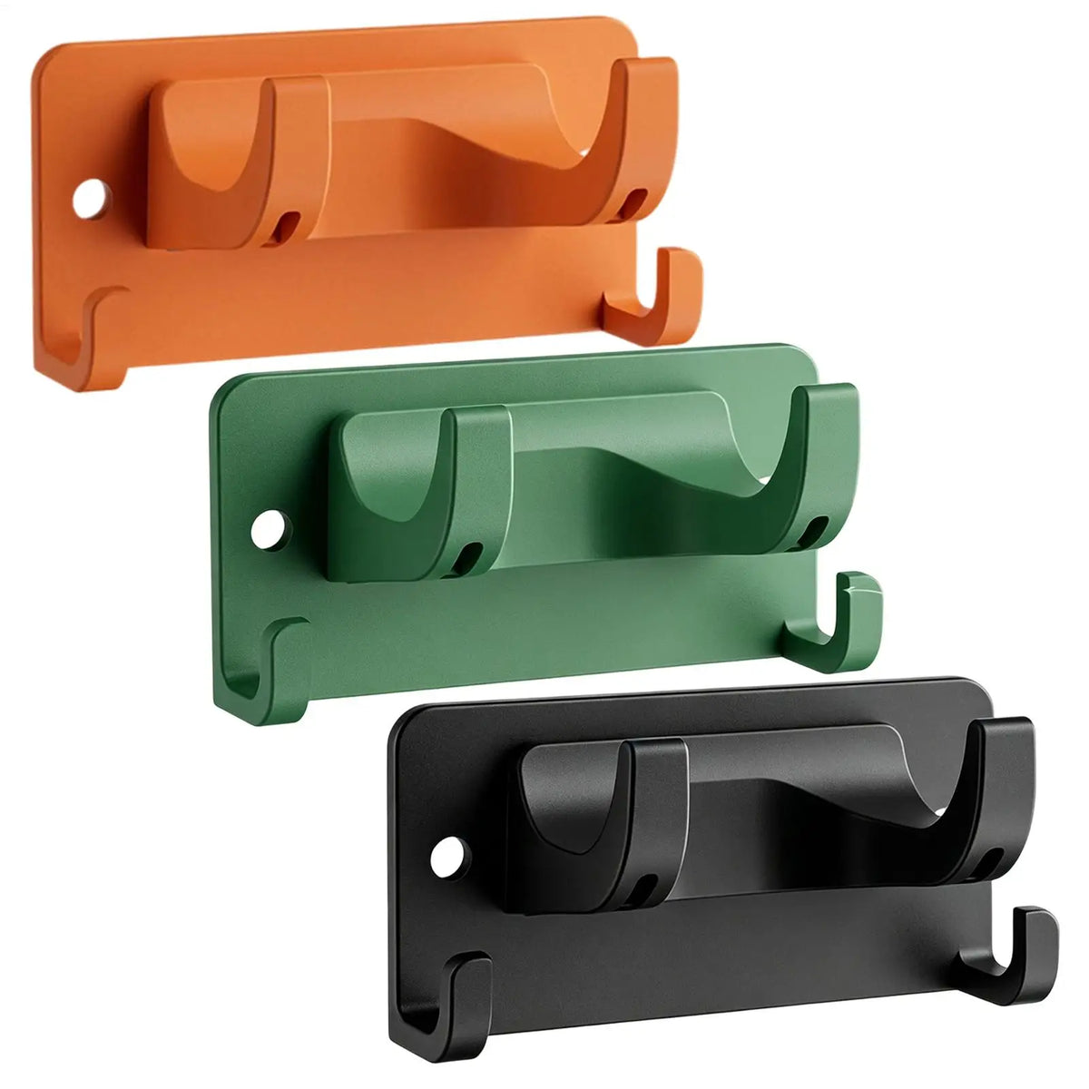 Wall Mount Garden Tool Organizer Hooks 1/3-Pack + Screws