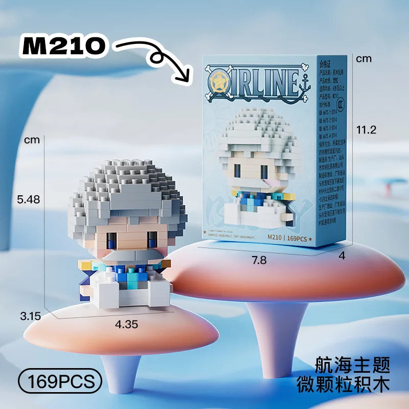 One Piece Anime Mini Block Figures – 20 Styles | 3D Assembly Toy