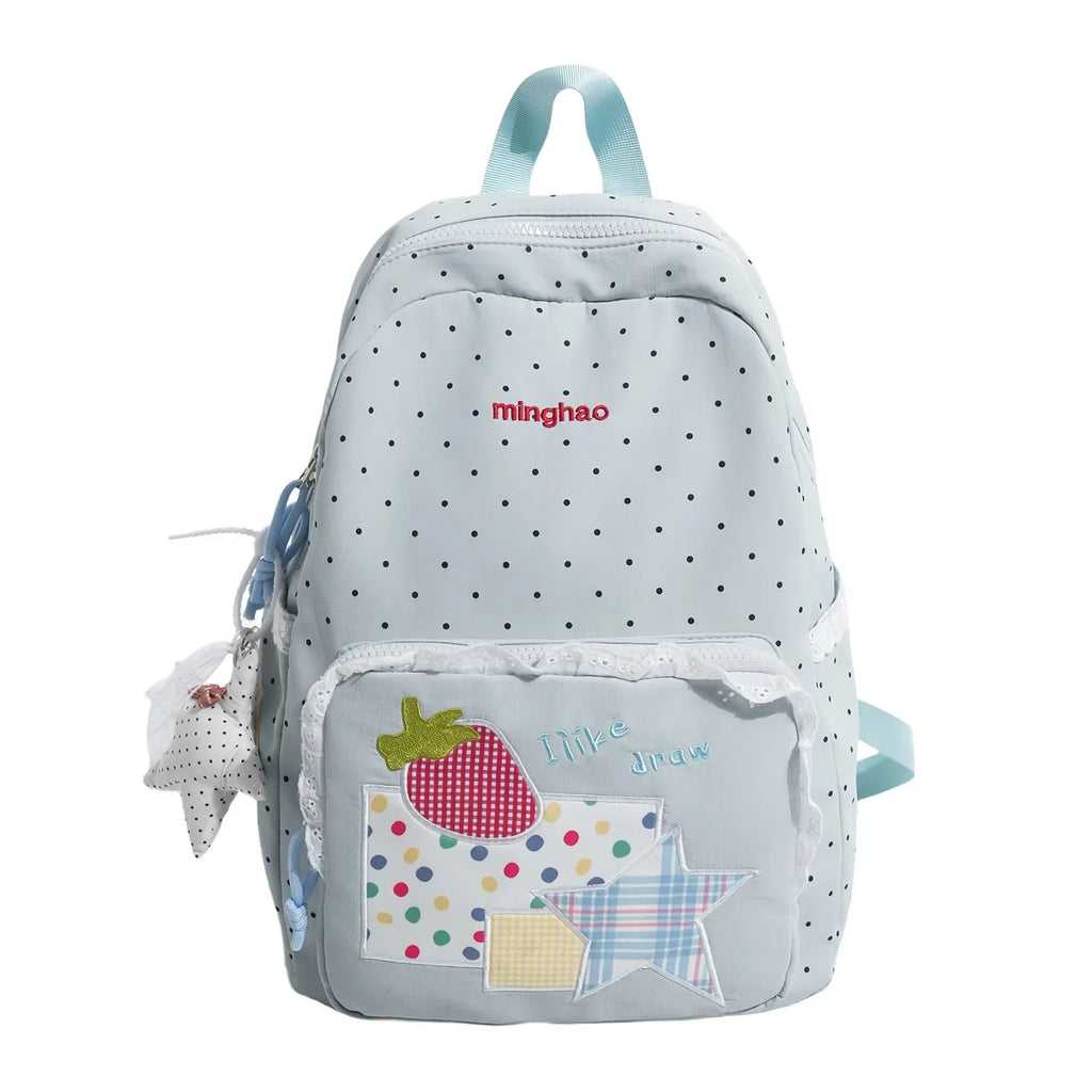 Polka Dot Backpack for Women – Large Cute School & Travel Bag