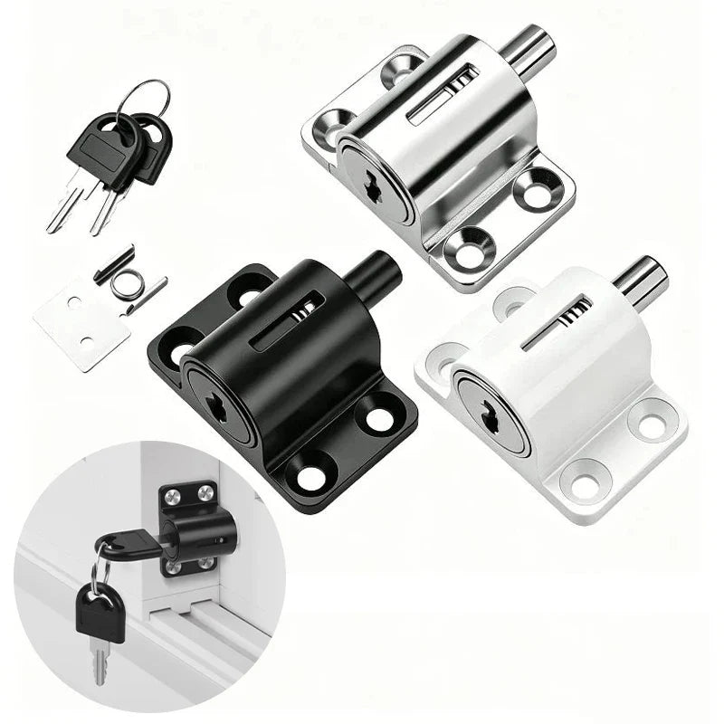 Sliding Door Window Lock Set + 2 Keys – Child Safety Lock