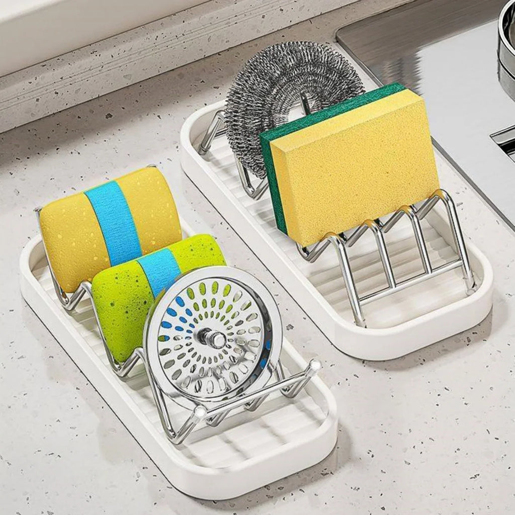 Wavy Stainless Steel Soap Dish with Removable Drip Tray