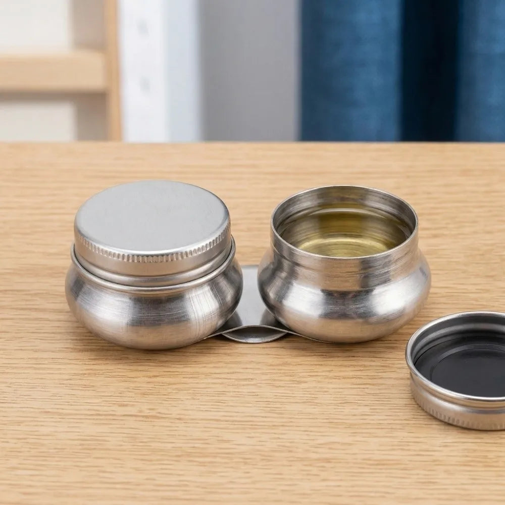 Stainless Steel Double Palette Cup with Lid | Clip-On Artist