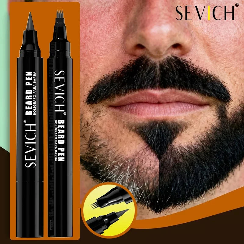 Sevich Dual-Ended Beard Filler Pen | Waterproof Black & Brown