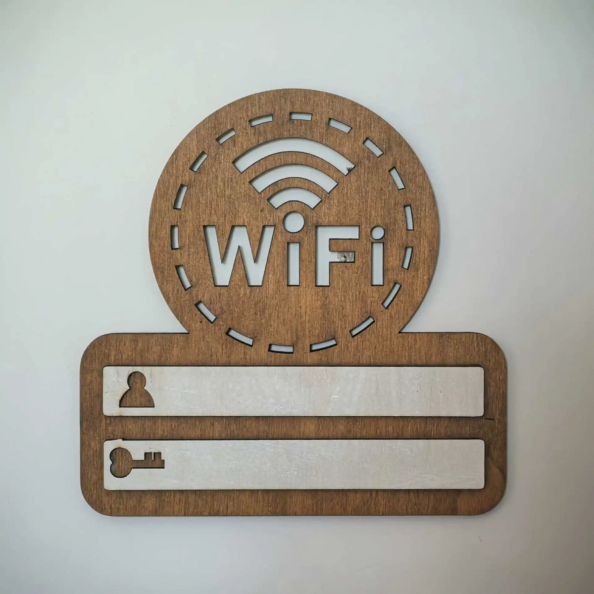 WiFi Password Wall Plaque – Self-Adhesive Wooden Sign + Pen