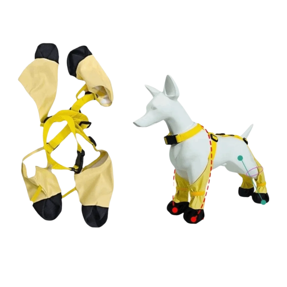 Waterproof Dog Suspender Boots | Anti-Slip Rain Paw Protectors