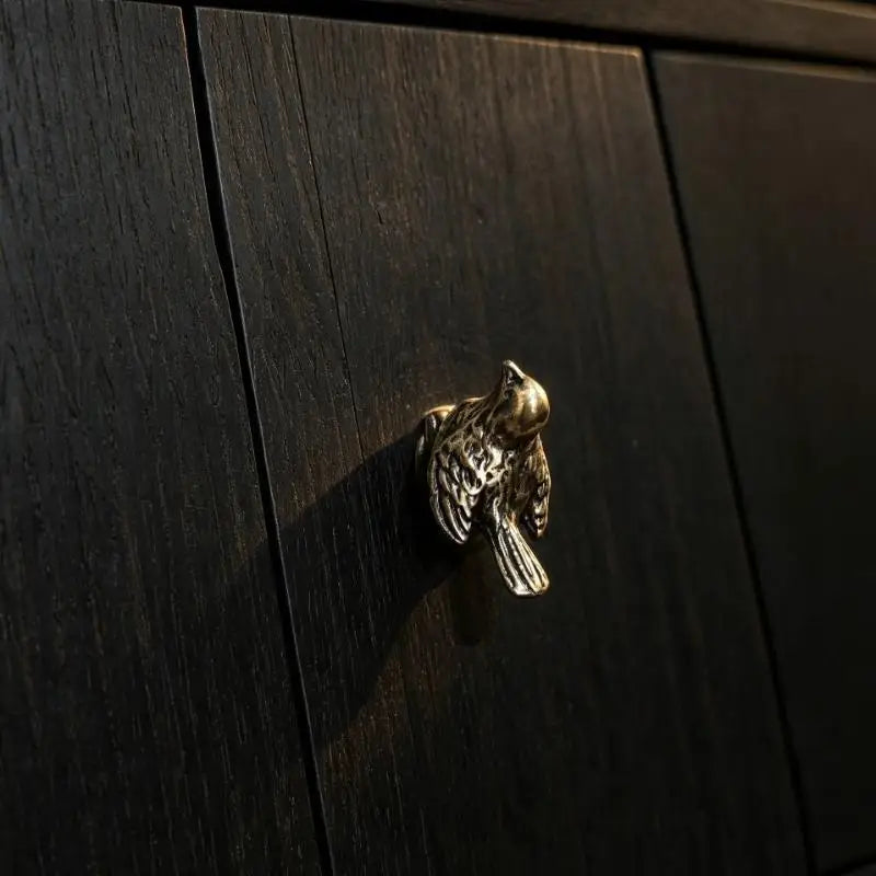 Solid Brass Seal Cabinet Knob – Vintage Antique Brass Finish
