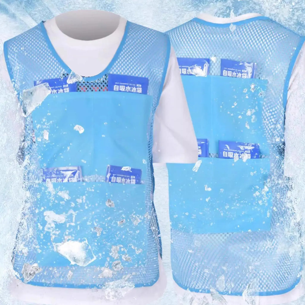 Ice Cooling Vest with 8 Reusable Ice Packs – Unisex
