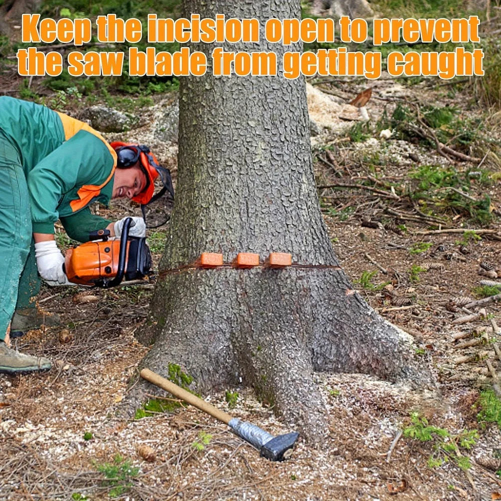 Wood Tree Felling Wedges 7.5" & 5" with Nails | Chainsaw Logging