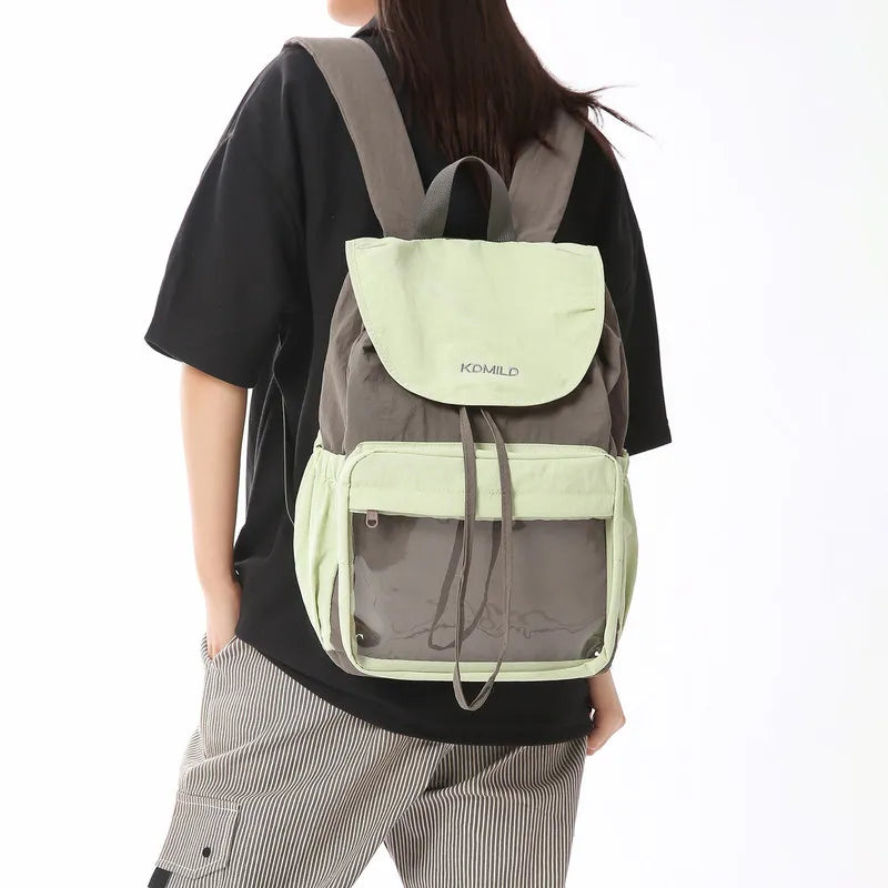 Japanese Retro Lightweight Backpack – Large Capacity Women's Bag
