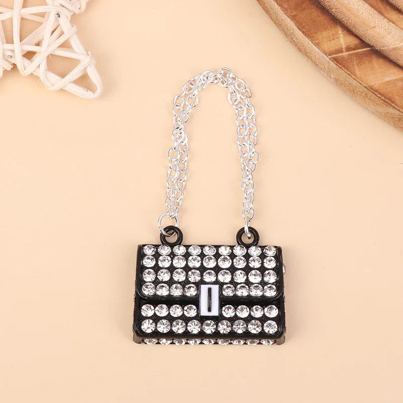 Miniature Handbag with Metal Chain for Dollhouse & Dolls