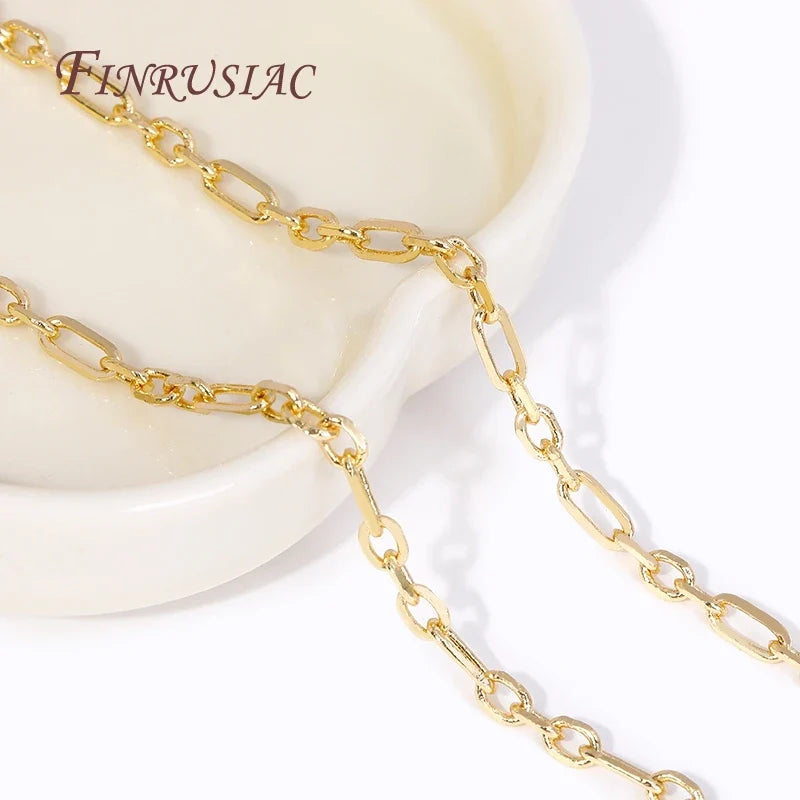 18K Gold Plated Oval Link Chain – Bulk DIY Jewelry Making