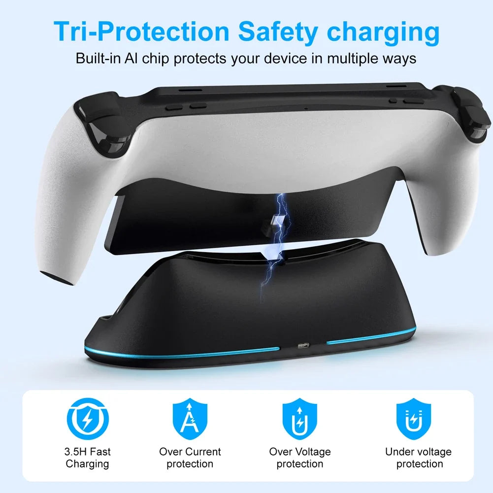 PS5 Portal Charging Dock Station – RGB Light & Type-C
