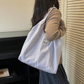 Korean-Style Canvas Tote Bag – Large Shoulder Bag for Women