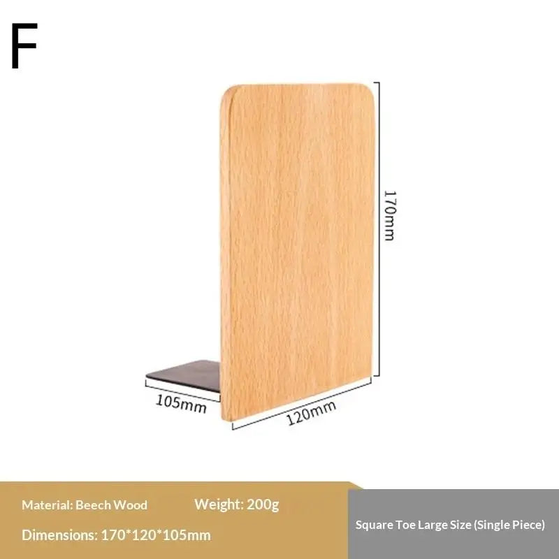 Walnut Wood Bookend Desktop Book Stand – Home Office Organizer