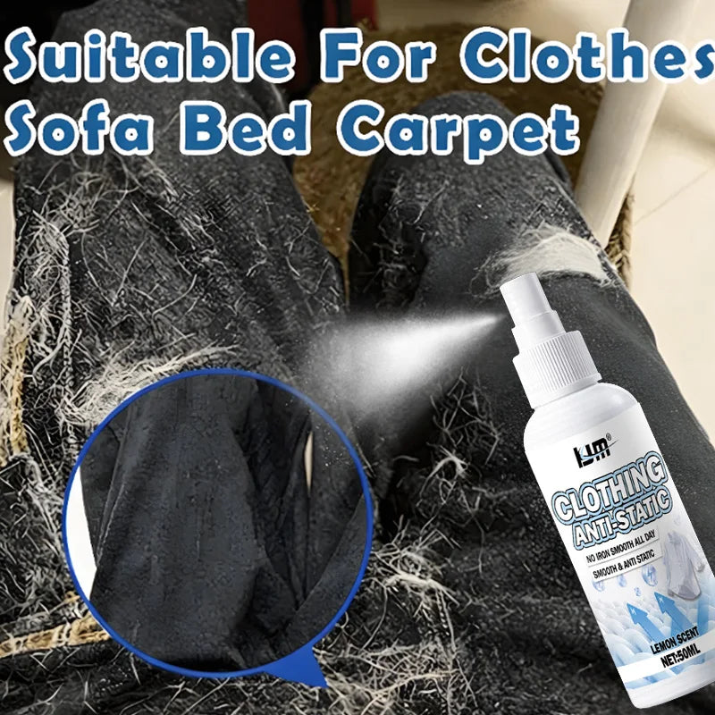 Wrinkle-Removing Fabric Spray – Anti-Static & Fast-Drying