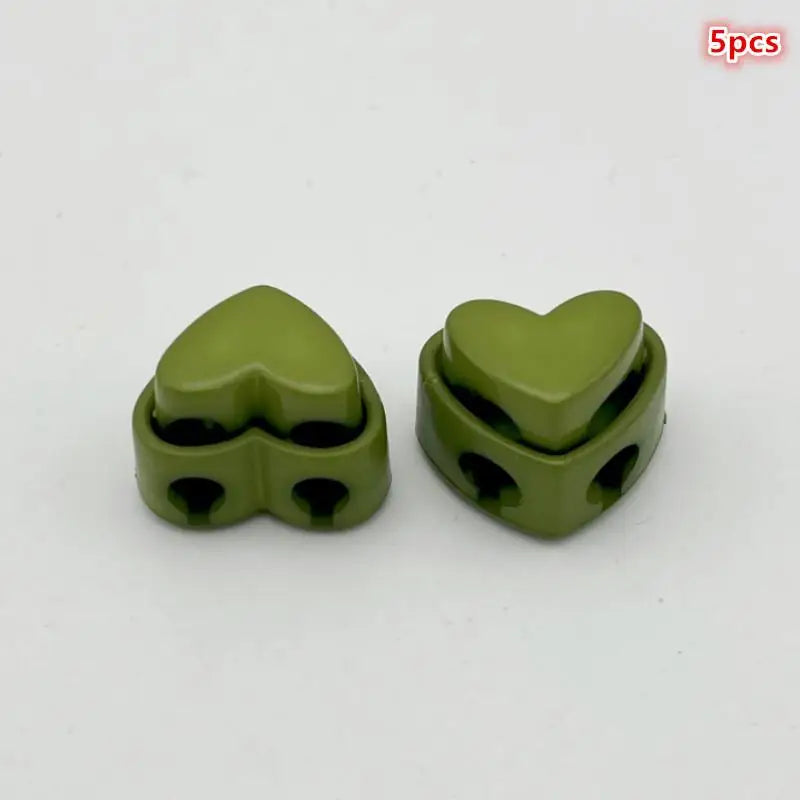 5pcs Heart-Shaped Cord Locks Spring Toggle Stoppers – 5 Pack