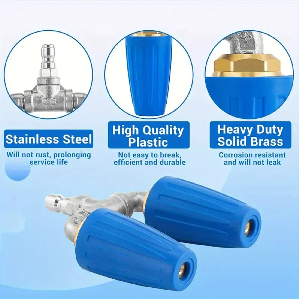 Turbo Aluminum Swivel Nozzle for High Pressure Washers | CE