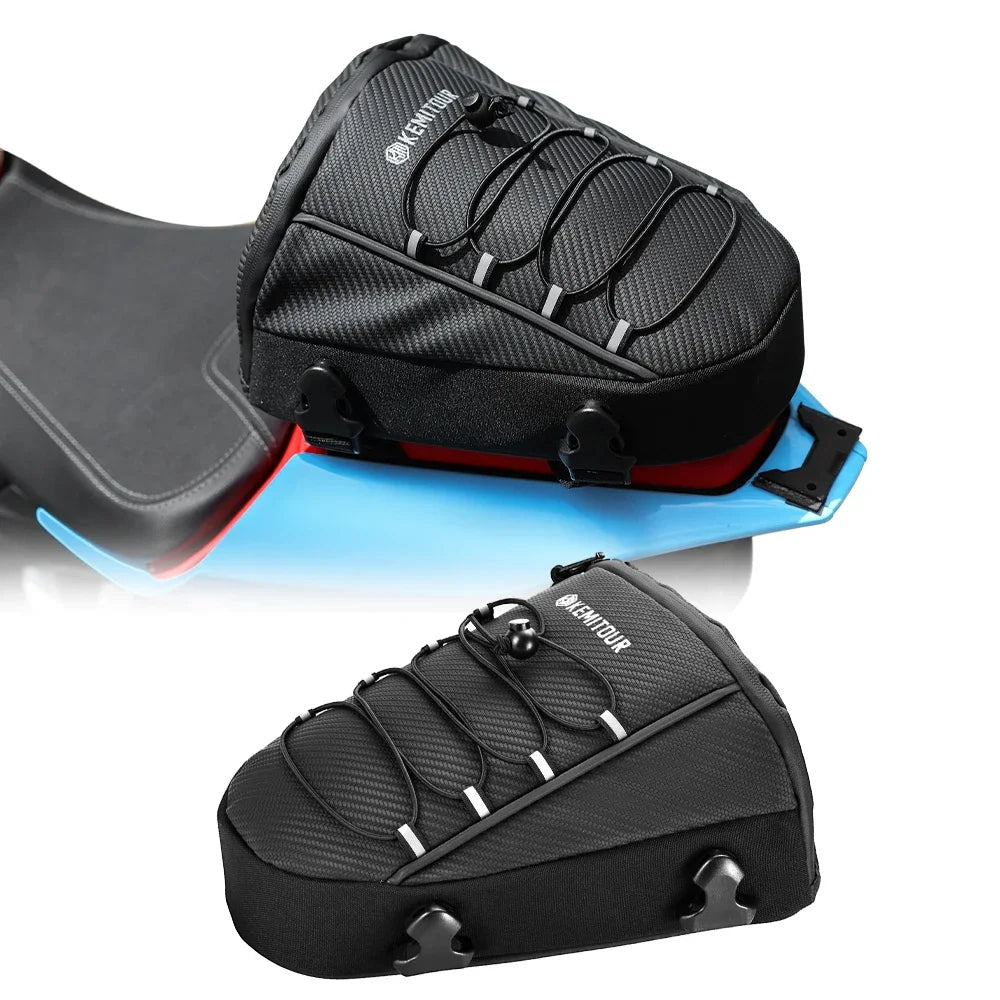 KEMITOUR Waterproof Motorcycle Tail Bag | PVC Rear Seat Bag