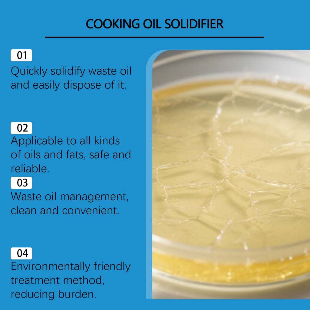 JAKEHOE Cooking Oil Solidifier Powder | Grease Hardener 20g
