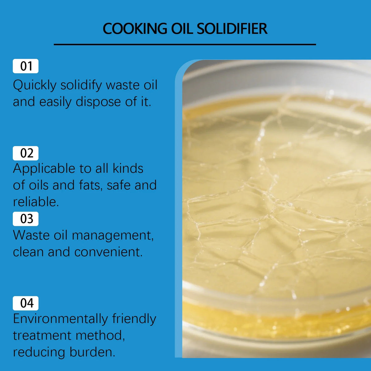 JAKEHOE Cooking Oil Solidifier Powder | Grease Hardener 20g