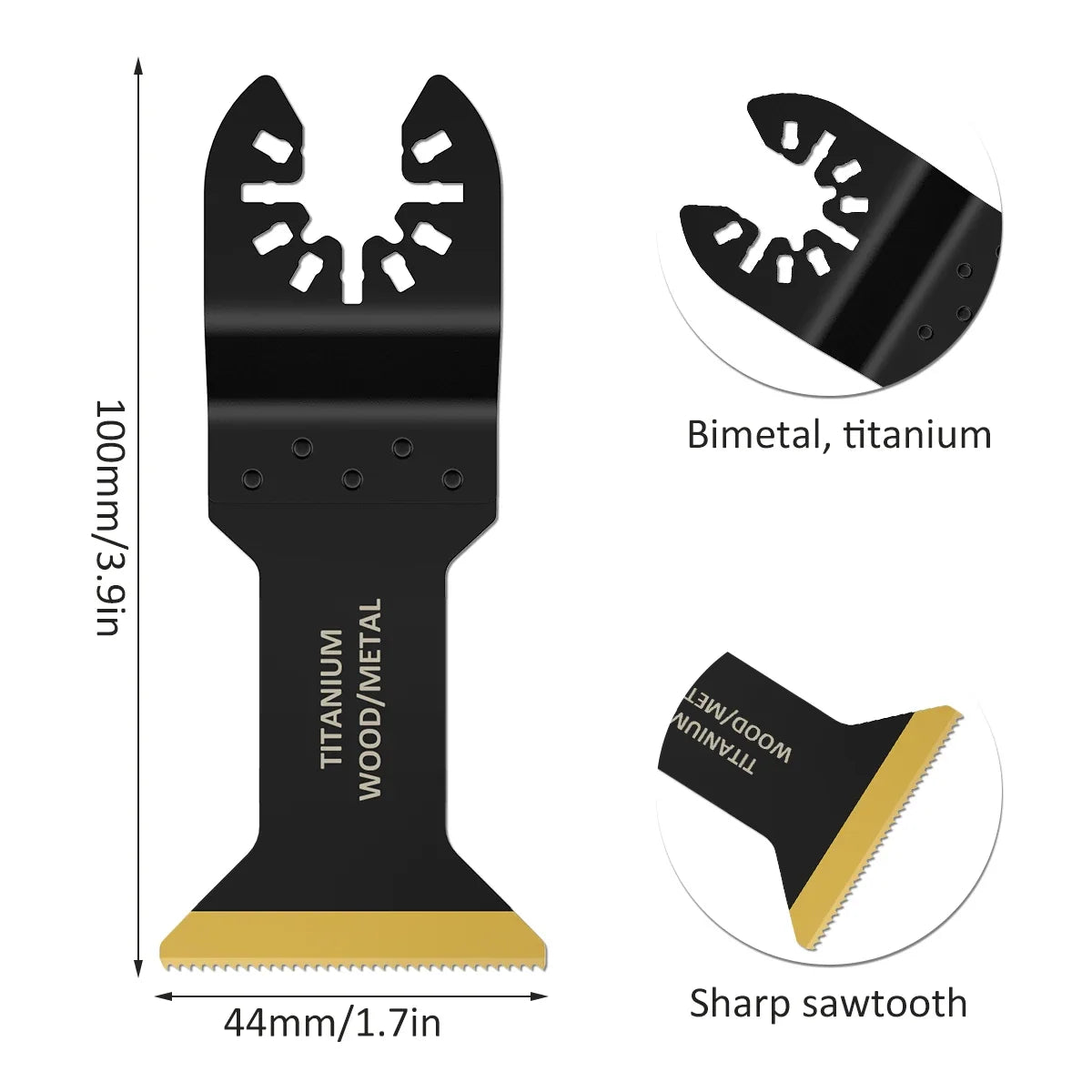 Titanium Oscillating Saw Blade Kit 3/4 Pcs – Universal Multitool