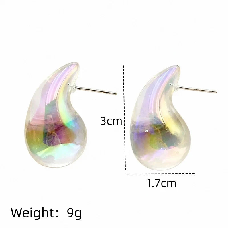 Nixie Resin Waterdrop Drop Earrings – Lightweight Fashion