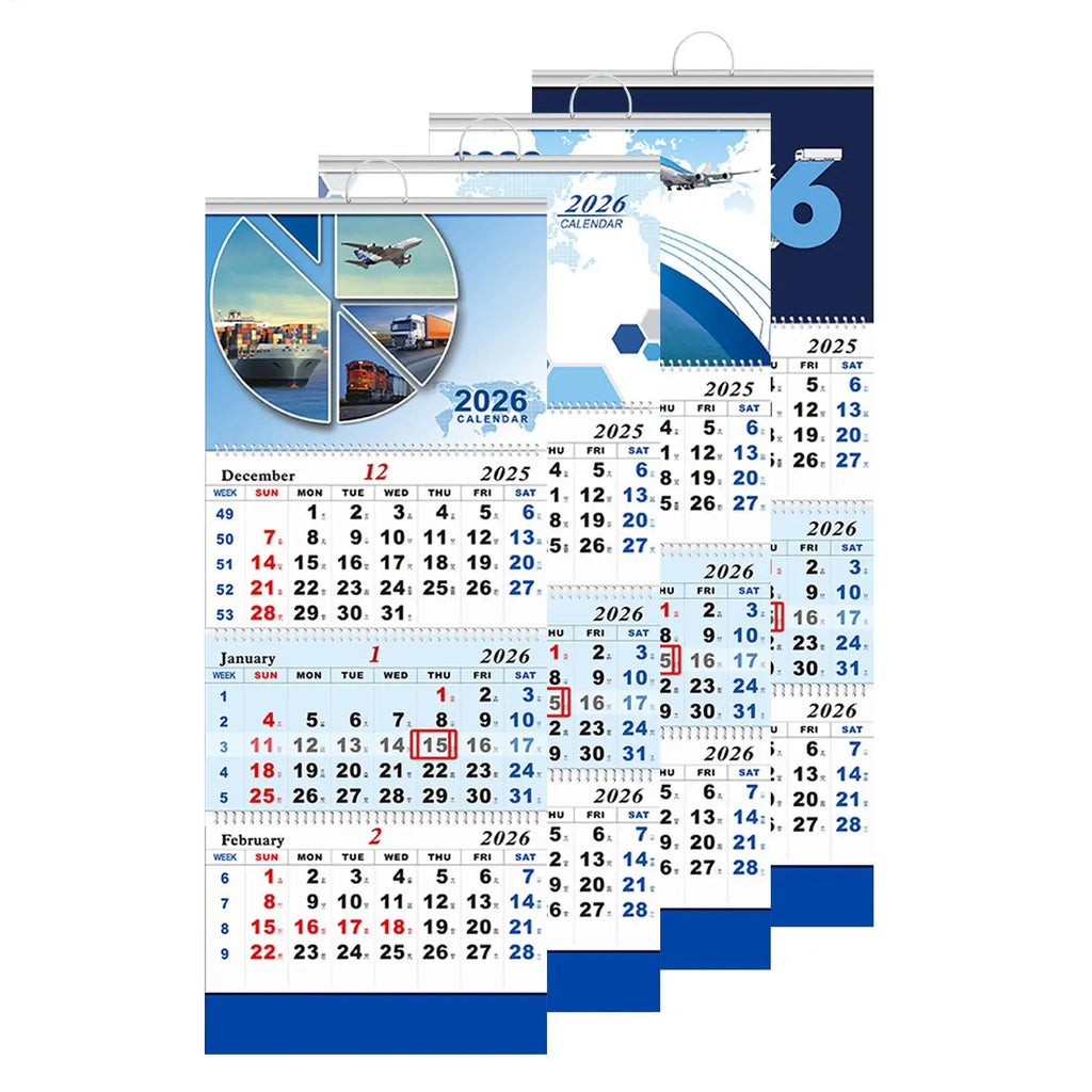 2026 Aviation Wall Calendar – 4-Fold Monthly Planner Gift
