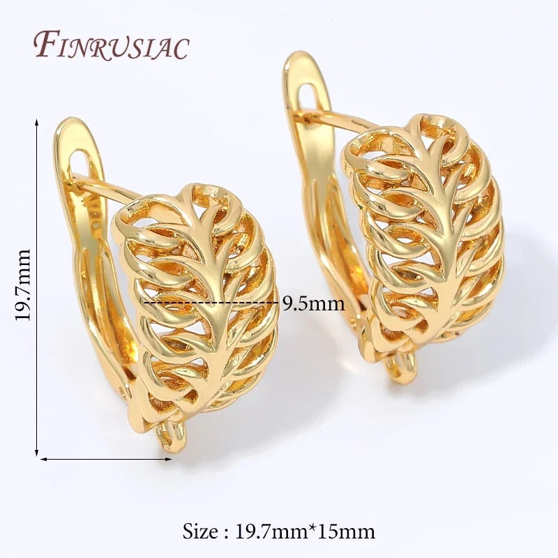 18K Gold Plated Water Drop Huggie Earring Clasp | Pearl Post