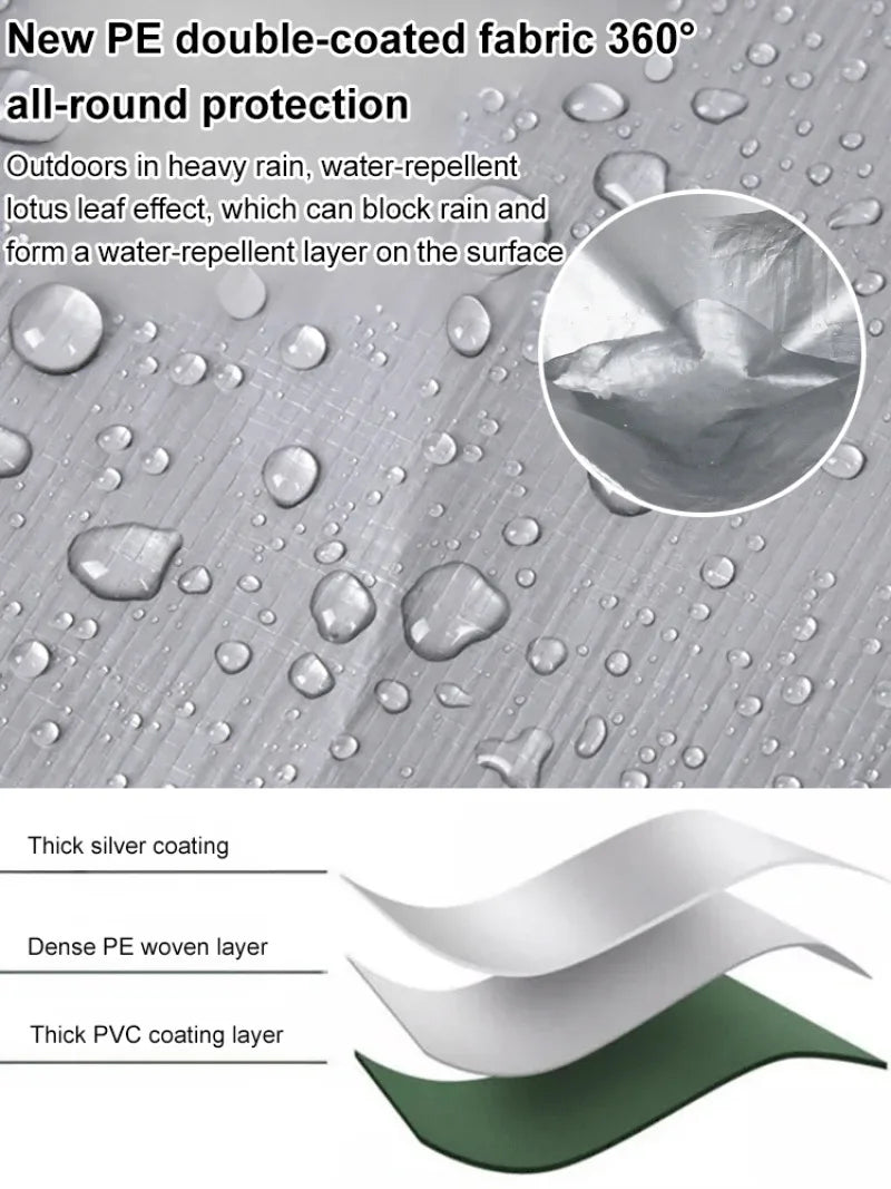 Waterproof PE Tarpaulin – UV & Tear-Resistant Outdoor Canopy