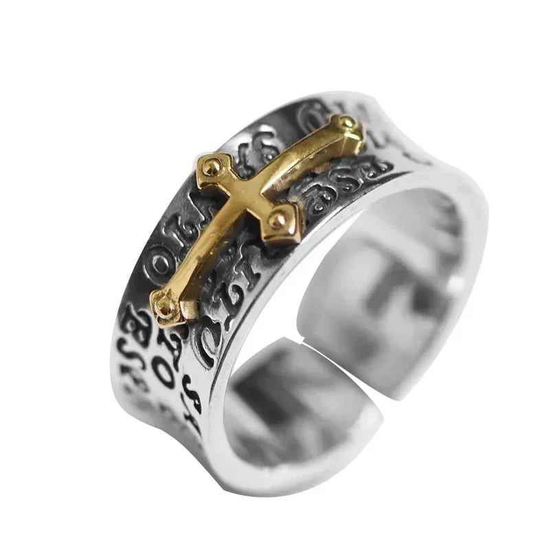 Vintage Cross Virgin Mary Adjustable Ring – Religious Fashion Jewelry