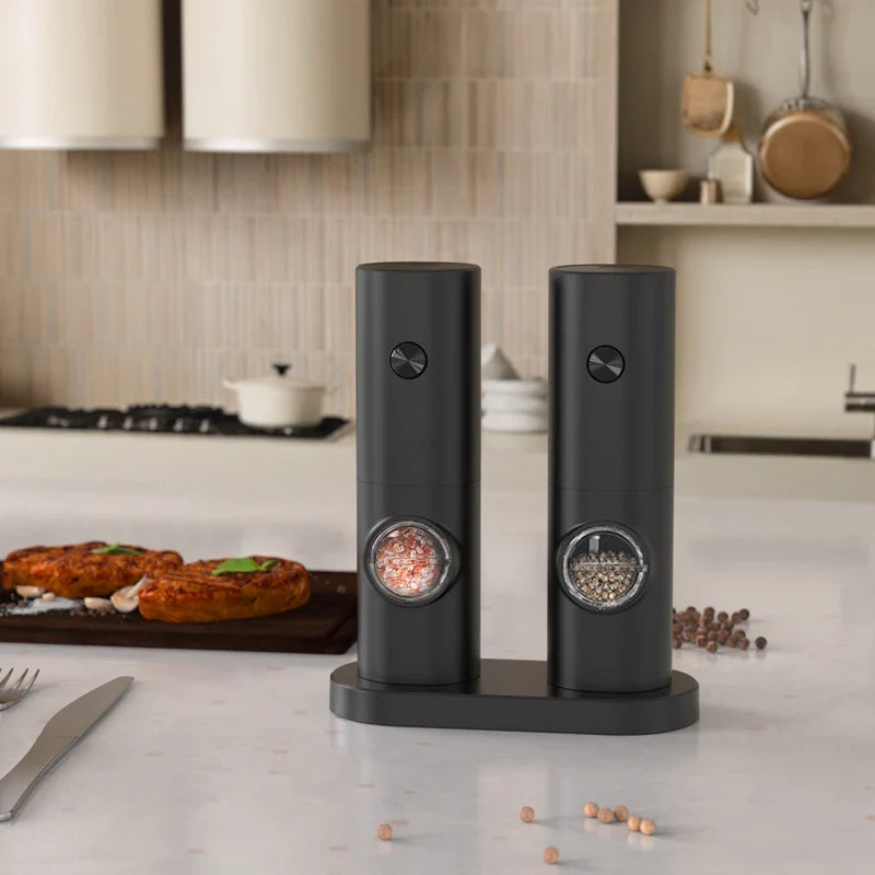 CLITON Electric Salt & Pepper Grinder Set | Adjustable Ceramic Mill