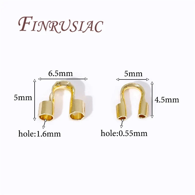 14K Gold Plated Wire Protectors U-Shape Loops | Jewelry Making