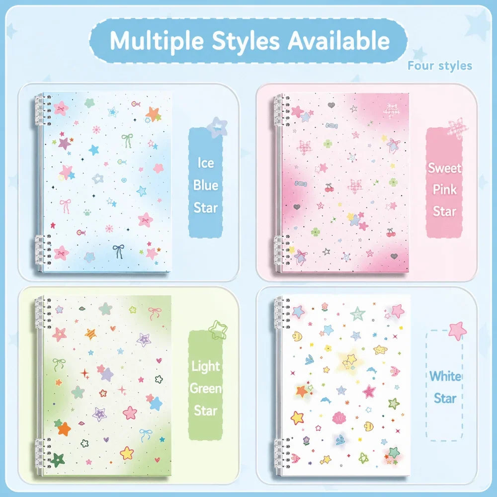 A5/B5 Star Print Loose-Leaf Binder Notebook | Dopamine Planner