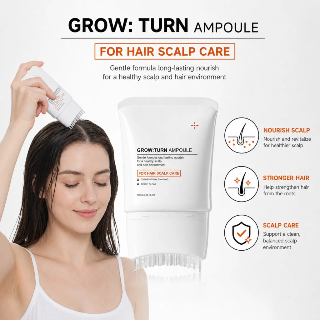 GROW:TURN Ampoule Scalp Serum – Nourishing Hair Root Treatment