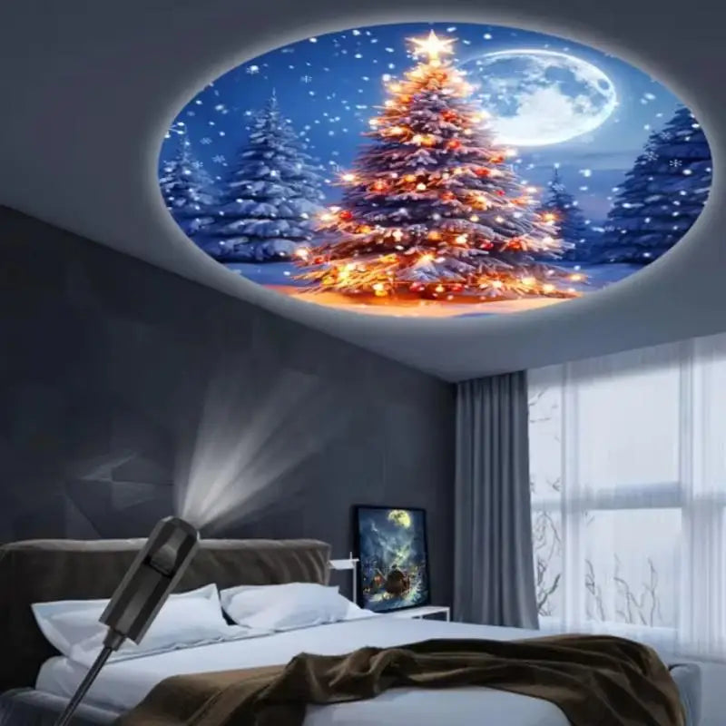 LED Halloween Projection Lamp – 6 Patterns, USB Powered