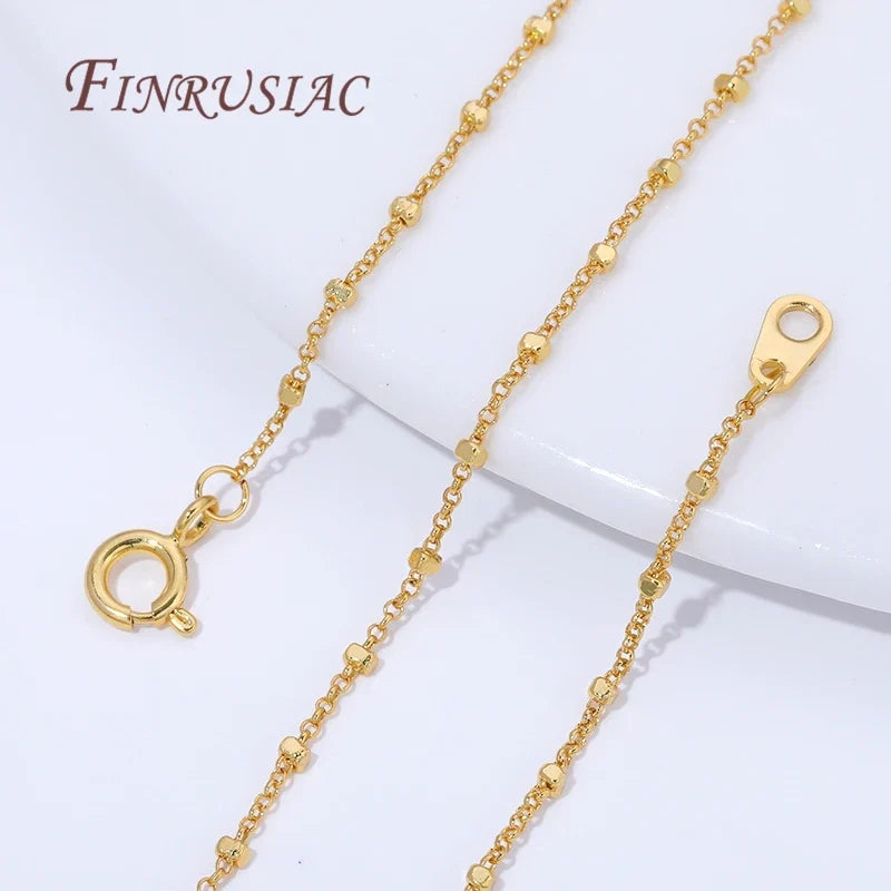 18K Gold Plated Bead Chain Necklace 50cm | DIY Jewelry Making