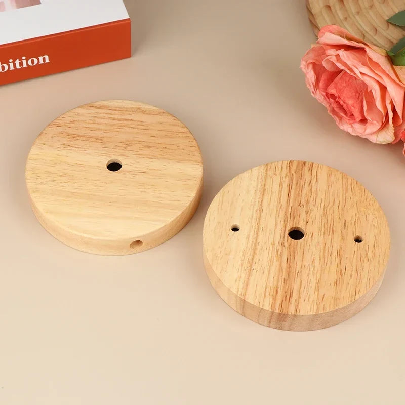 Wood Ceiling Plate Lamp Base 10/12cm – DIY Chandelier Holder