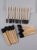 50PCS Bamboo Mascara Wands – Lash & Eyebrow Brush Set