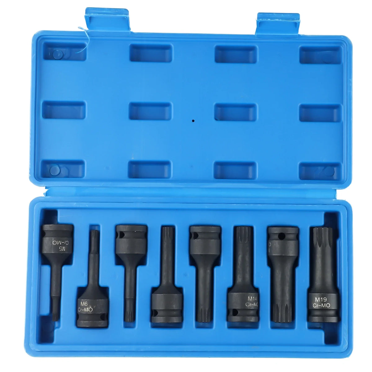DAZZLEEX 8pc 1/2" 12-Point Socket Set M5–M19 Wrench Kit