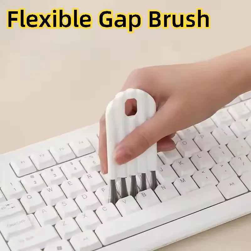 Bendable Keyboard Cleaning Brush – Soft Wool Duster Tool