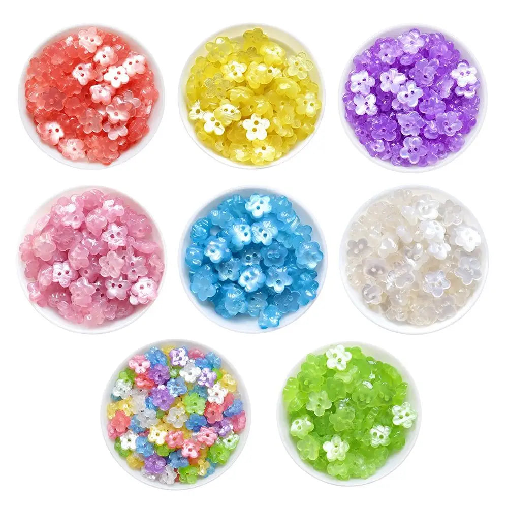 50pcs 3D Flower Buttons 11mm Hollow Cloud Shape – DIY Craft