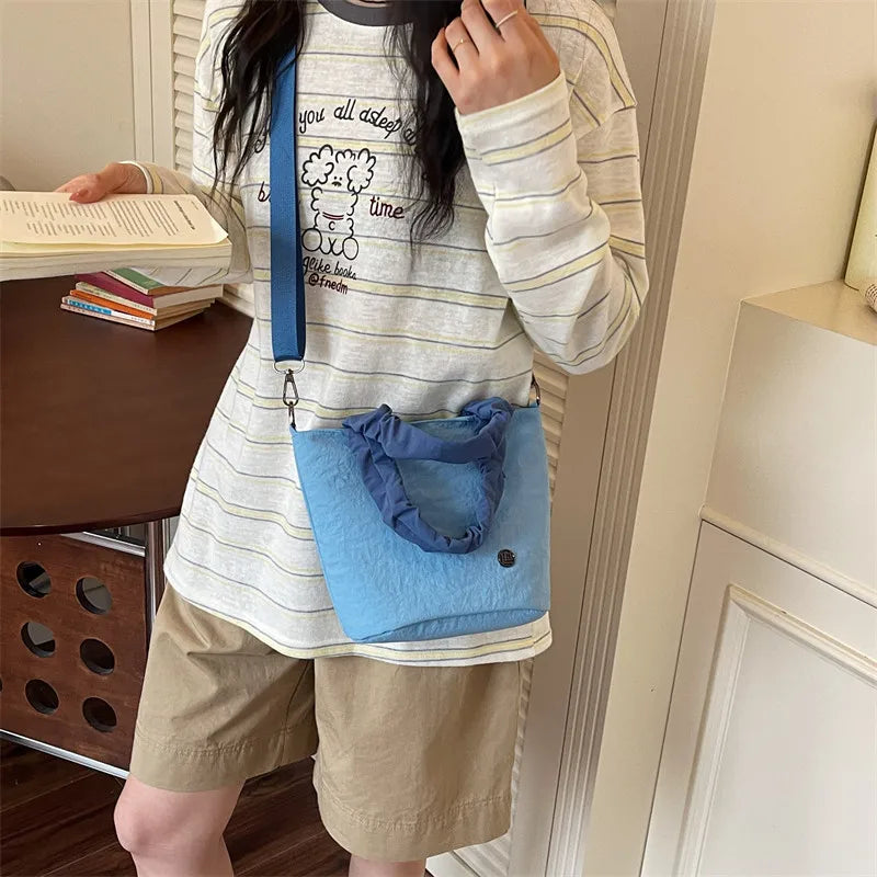 Women's Nylon Crossbody Satchel Bag – Korean Casual Style