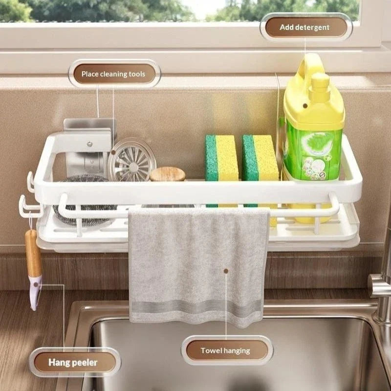 Wall-Mounted Aluminum Kitchen Rack | Rust-Resistant Storage