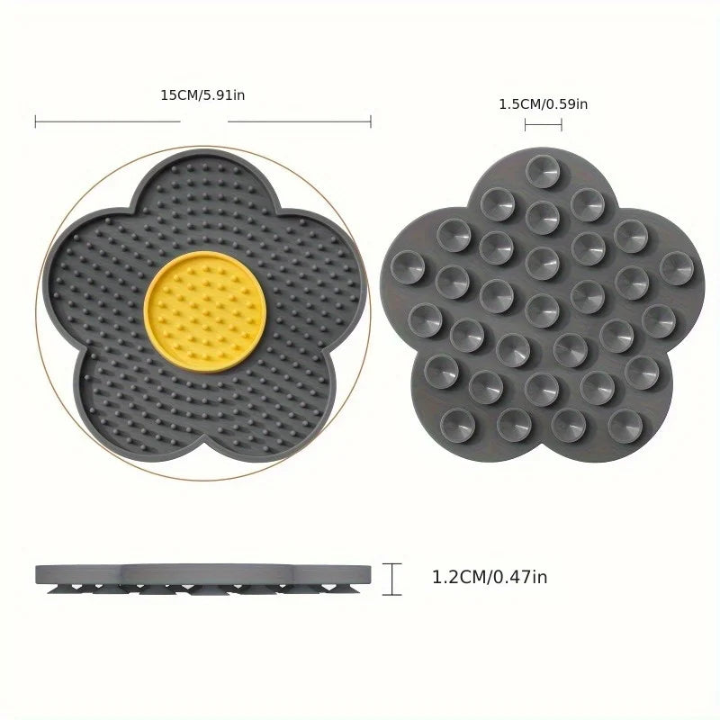 Flower Lick Mat for Dogs & Cats – Silicone Slow Feeder Pad