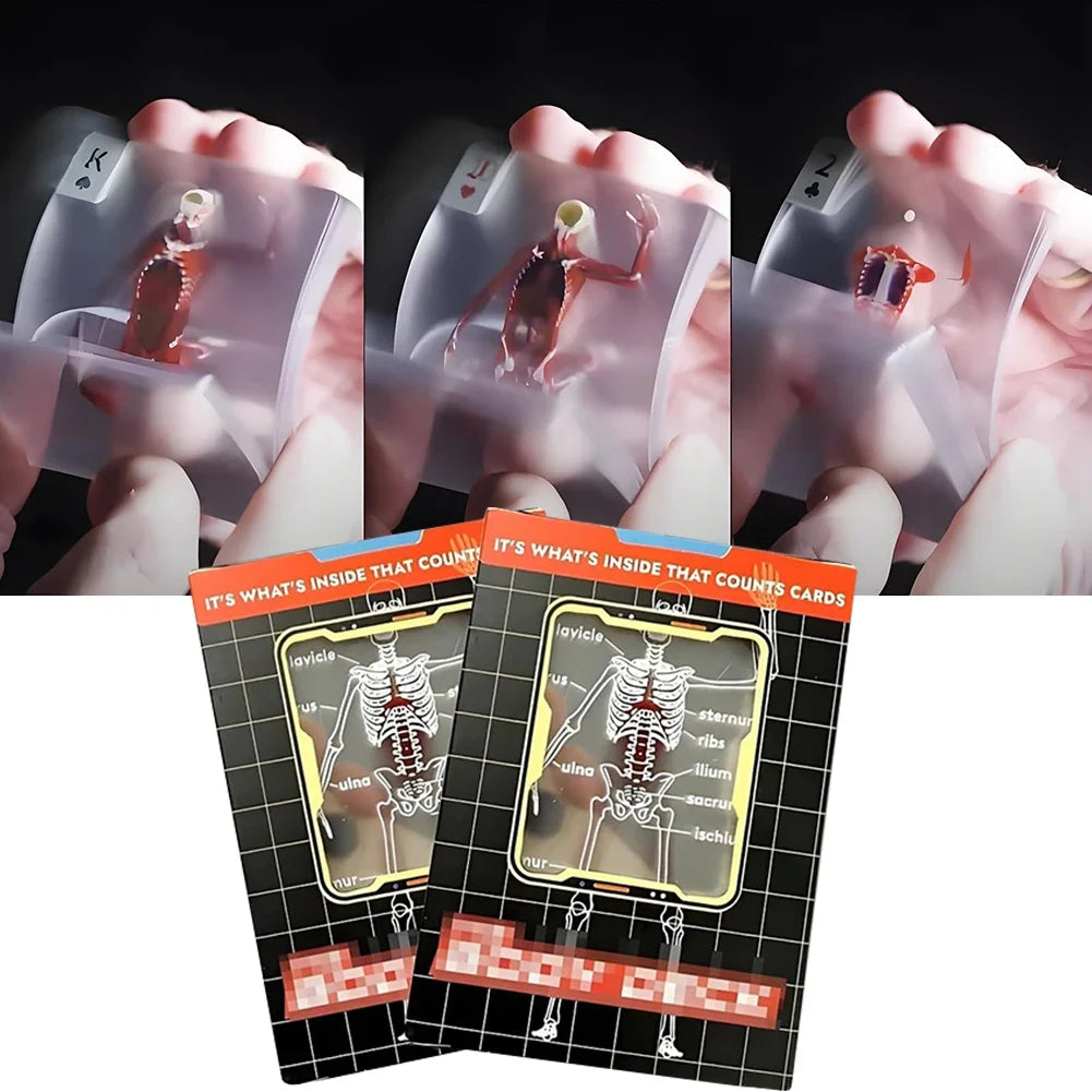 Human Anatomy Transparent Playing Cards – 3D Body Deck