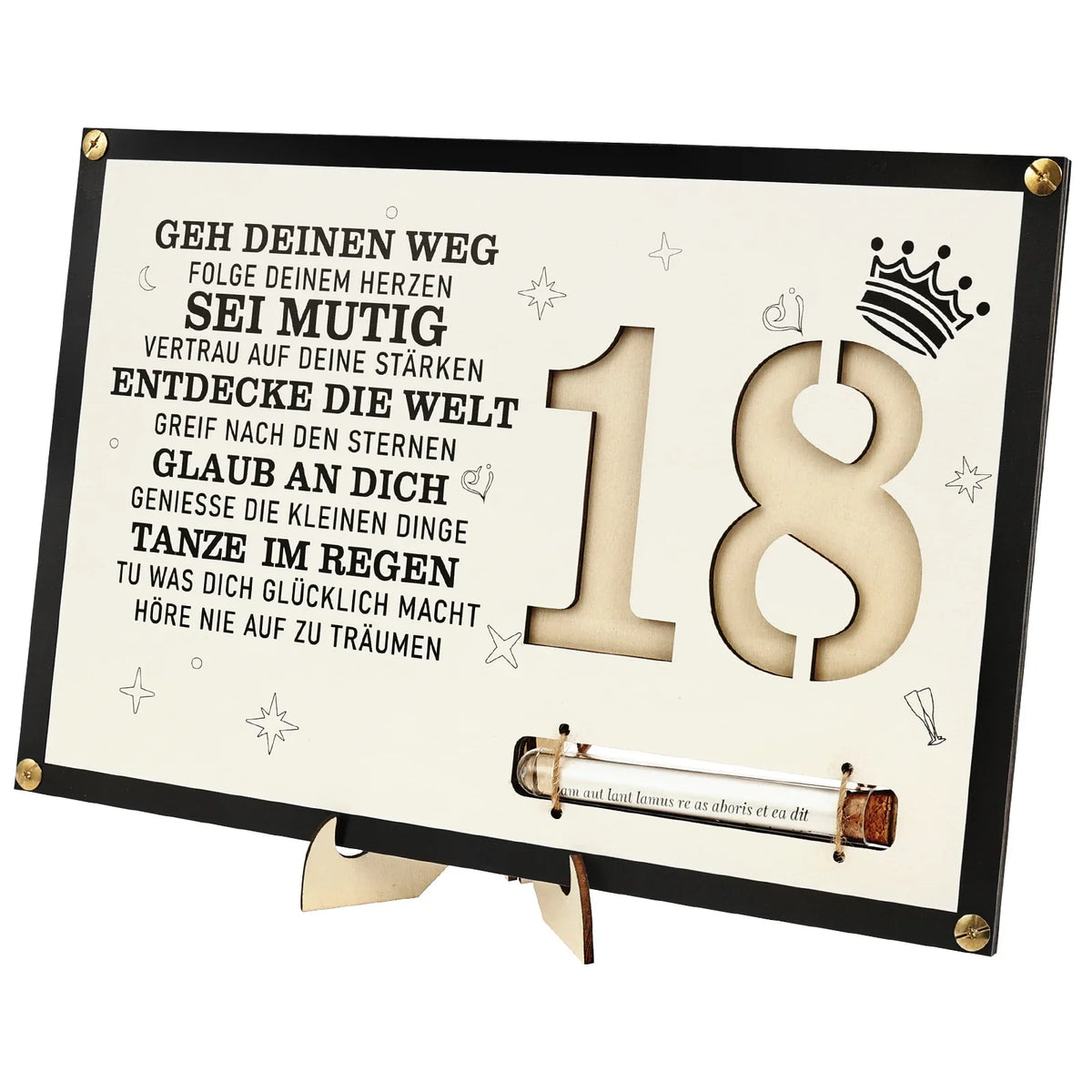 Wooden Money Gift Frame – 18th Birthday Present | Black