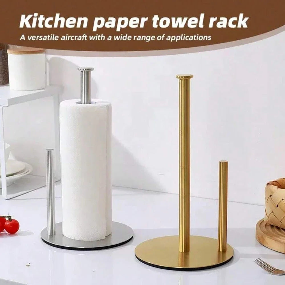 Stainless Steel Paper Towel Holder with Weighted Base