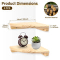 Wooden Scalloped Corner Floating Shelf – 2 or 4 Pack