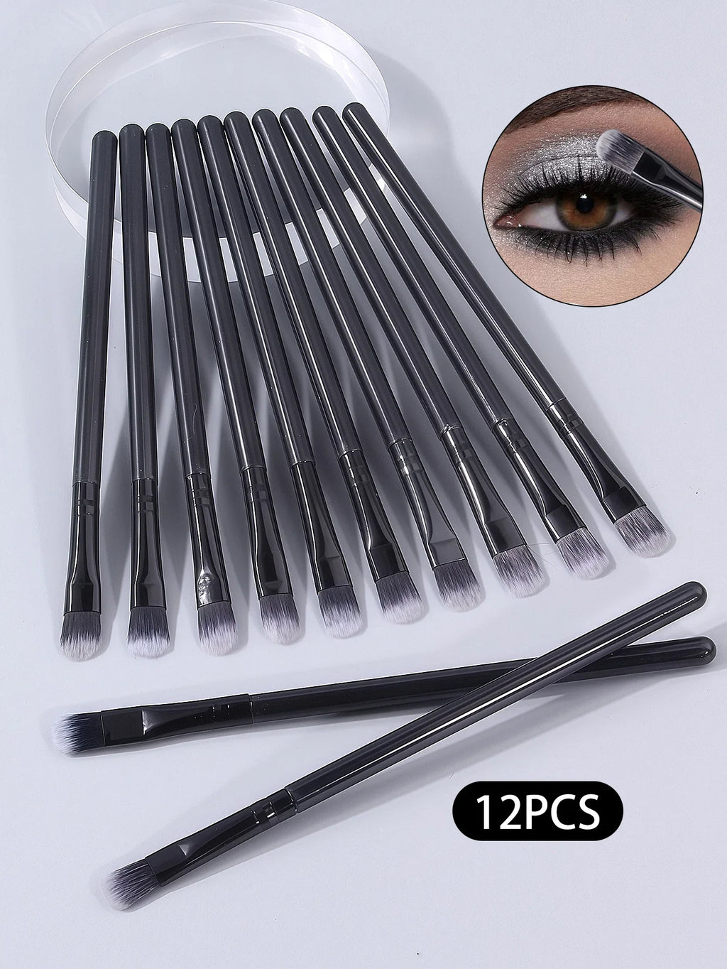 12PCS Soft Bristle Eye Makeup Brush Set – Blend & Highlight